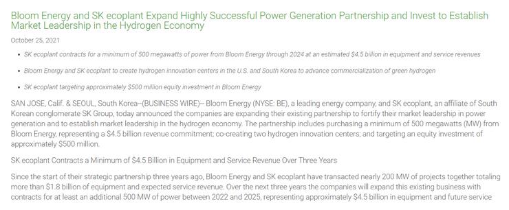 氫能概念股Bloom Energy與SK子公司簽訂45億美元大單，股價(jià)暴漲近30%.jpg