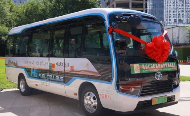 豐田氫燃料電池柯斯達(dá)成北京CBD商務(wù)班車，是冬奧會(huì)的退役車輛